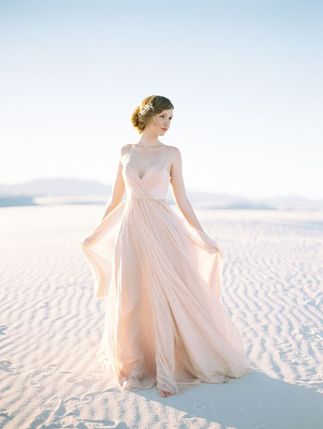 Seaside & Windswept Inspiration Shoot with Leanne Marshall Lea Gown featured on Style Me Pretty - www.loveandlacebridalsalon.com/blog
