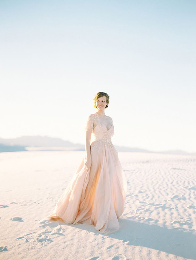 Seaside & Windswept Inspiration Shoot with Leanne Marshall Lea Gown featured on Style Me Pretty - www.loveandlacebridalsalon.com/blog