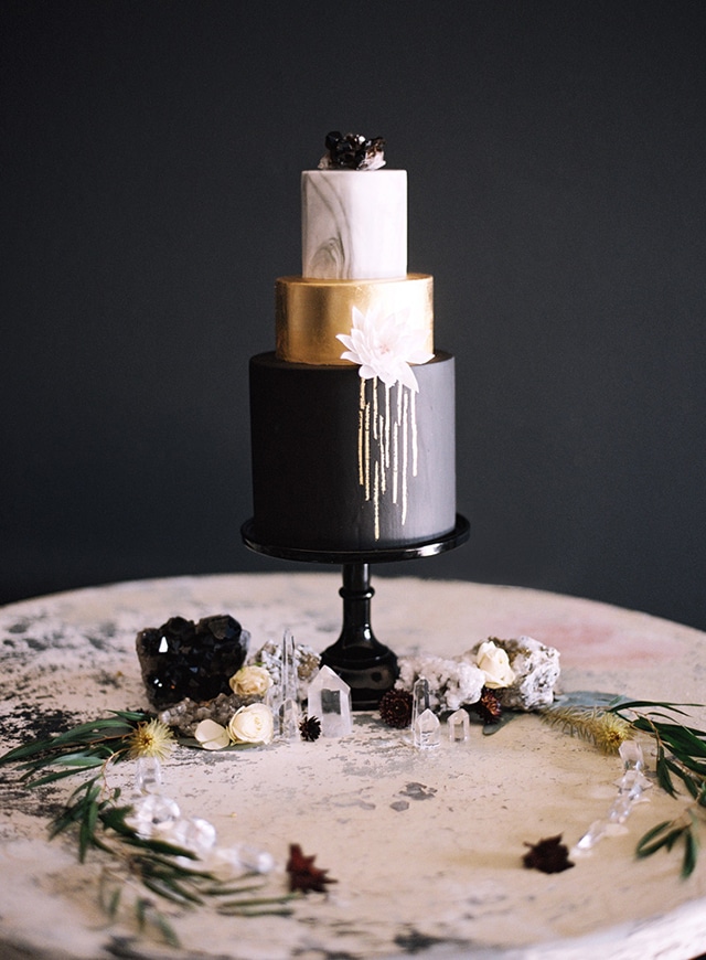 Black and Gold Wedding Inspiration Featuring our Tatyana Merenyuk Kayla gown | Diana Marie Photography - www.loveandlacebridalsalon.com/blog