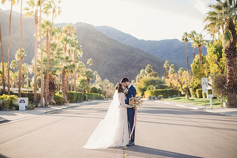 Palm Springs Bohemian wedding featured by top LA bridal shop, Love and Lace Bridal Salon