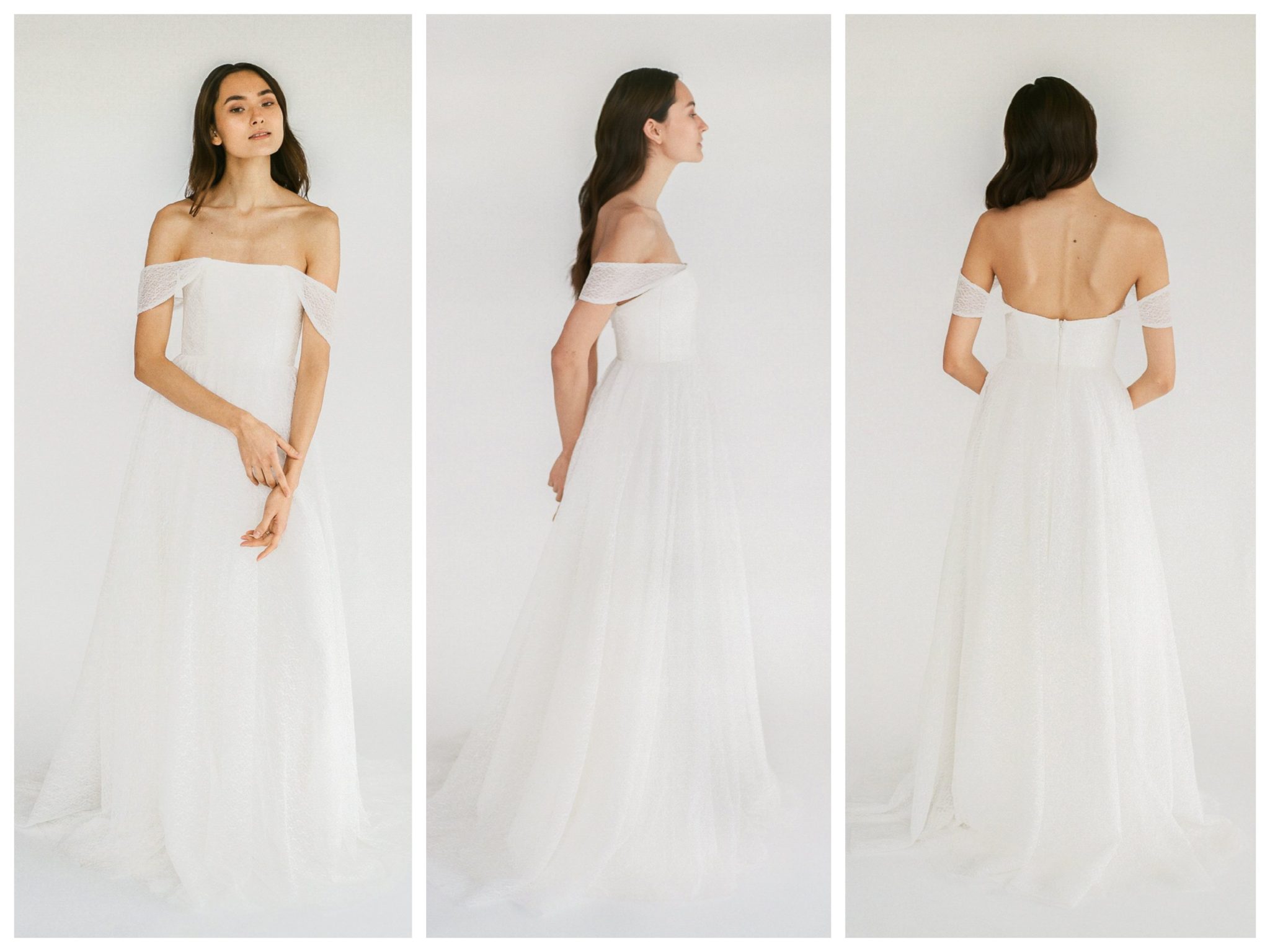 Wedding dresses for broad shoulders by top Los Angeles bridal shop, Love and Lace Bridal Salon: Truvelle Bridal's Vanessa