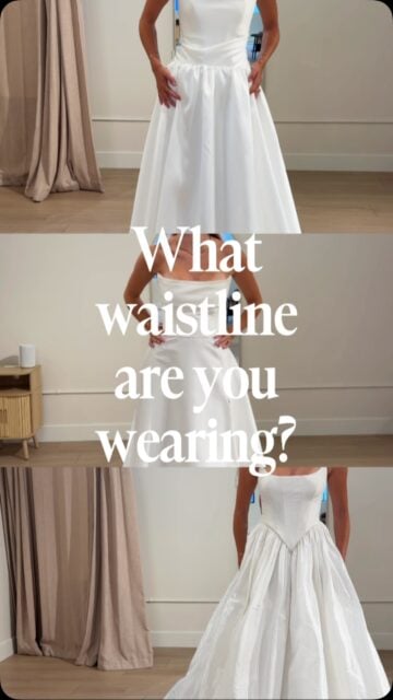 Pick your waistline! 👇

#loveandlacebridal #2027bride #bridetobe #basquewaistweddingdress #2027wedding