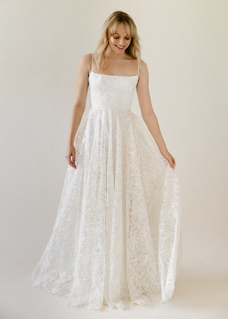 2022 Truvelle Bridal collection at Love and Lace Bridal Salon in Irvine, CA