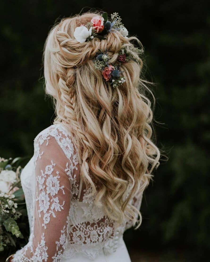 Bridal hairstyles for long hair featured by Love and Lace Bridal Salon
