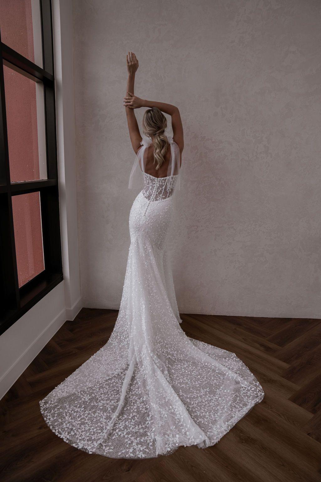 Trend Alert: Shimmery Wedding Dresses - GARNET + grace Bridal Salon