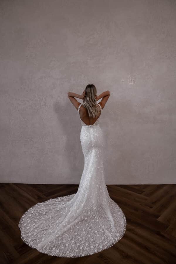 Lenni by Made with Love Bridal wedding gown rear view