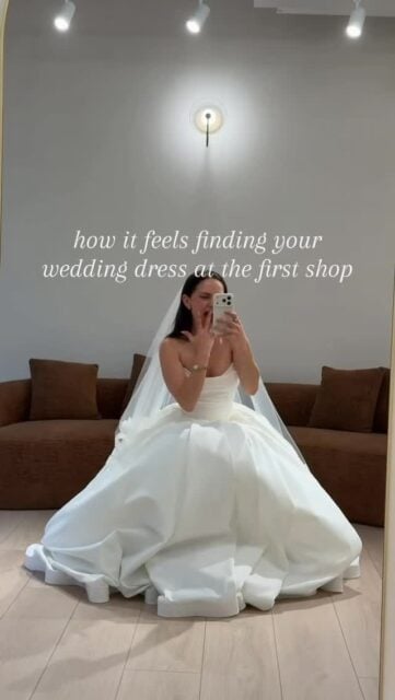 Researching the salon before you go can lead to the most magical one and done experience! No decision fatigue, no being overwhelmed with styles and options. Just trying on dresses that fit your vision and saying yes to the one that you don’t want to get out of. Truly the best feeling. 🥹
#loveandlacebridal #orangecounty #2027bride #weddingdress #weddingdressshopping