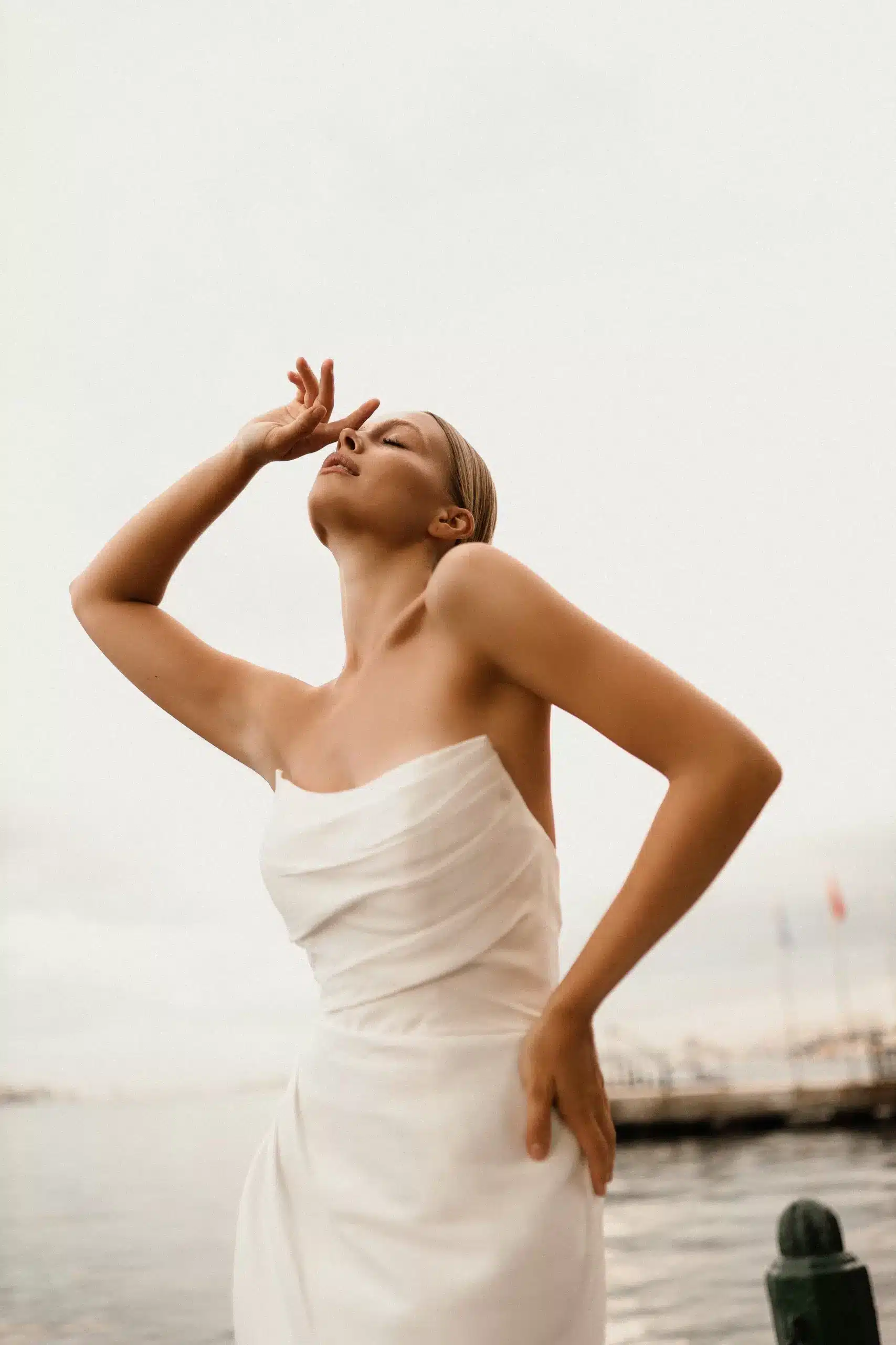 Bride wearing the LP plus size wedding dress by Antonio Gual at Love and Lace Bridal Salon in Orange, CA